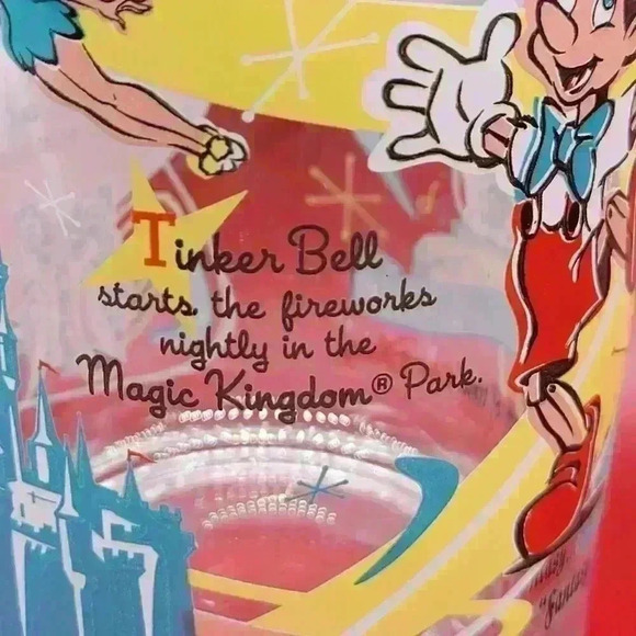 VTG PINOCCHIO Walt Disney 100 Years Of Magic McDonald's Glass CLEAR FULL COLOR - Picture 6 of 12